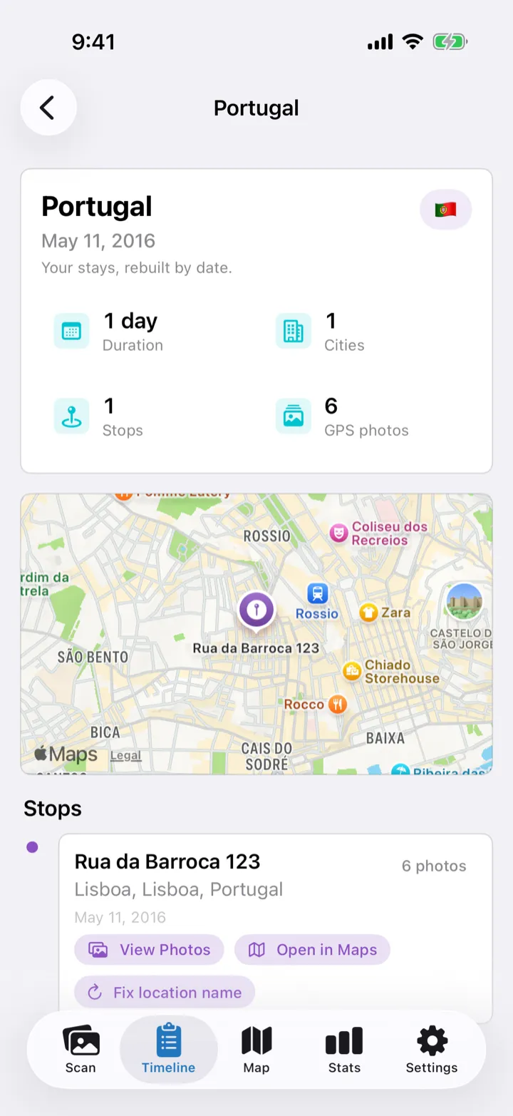 Visit photos and map